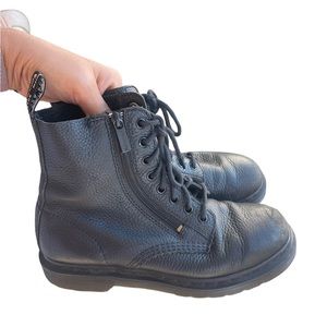Dr. Martens Women's Pascal with Zip Combat Boot Milled Nappa size 8
